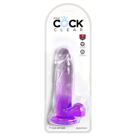 Фаллос King Cock Clear 7", Pipedream
