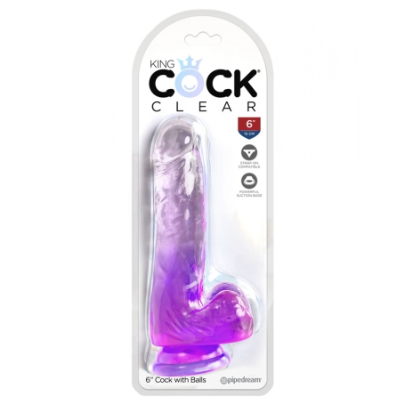 Фаллос King Cock Clear 6", Pipedream