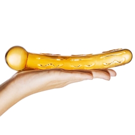 Фаллос из стекла Glas Orange Tickler